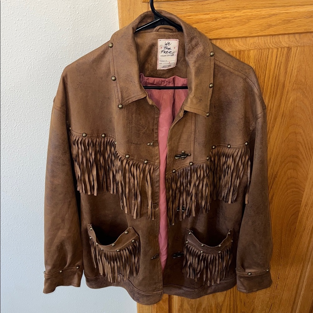 Free people vegan leather jacket